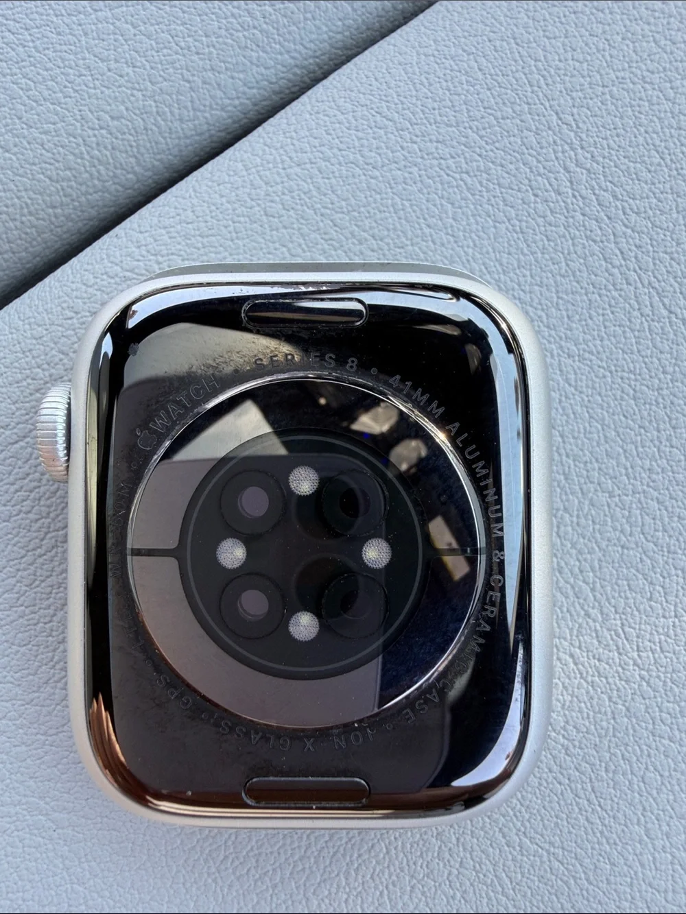 Apple Silver Smartwatch Case with Black Display